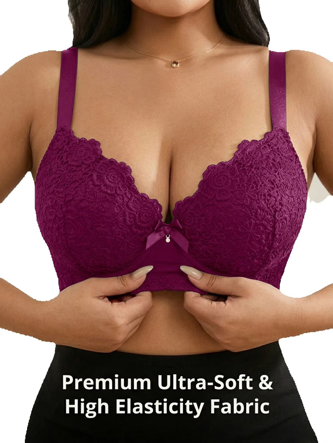 Women Plus Size Floral Push Up - đánh giá và giá Underwire Bra Padded
