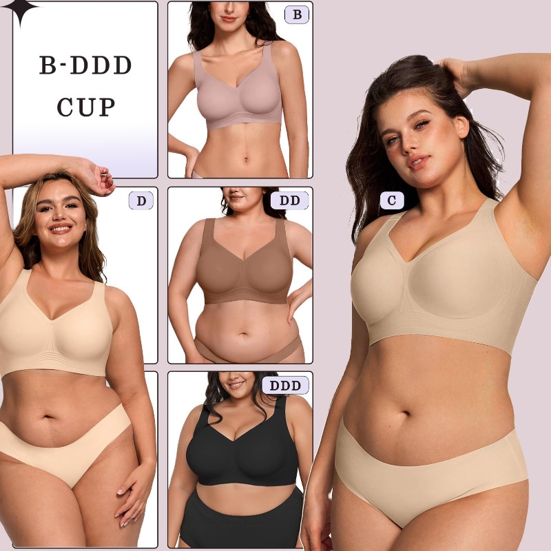 Plus Size Wireless Jelly Bra W - đánh giá và giá Full Coverage Bra
