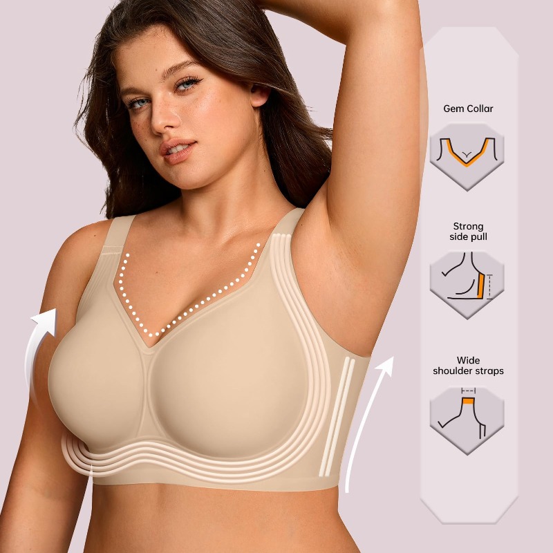 Plus Size Wireless Jelly Bra W - đánh giá và giá Full Coverage Bra